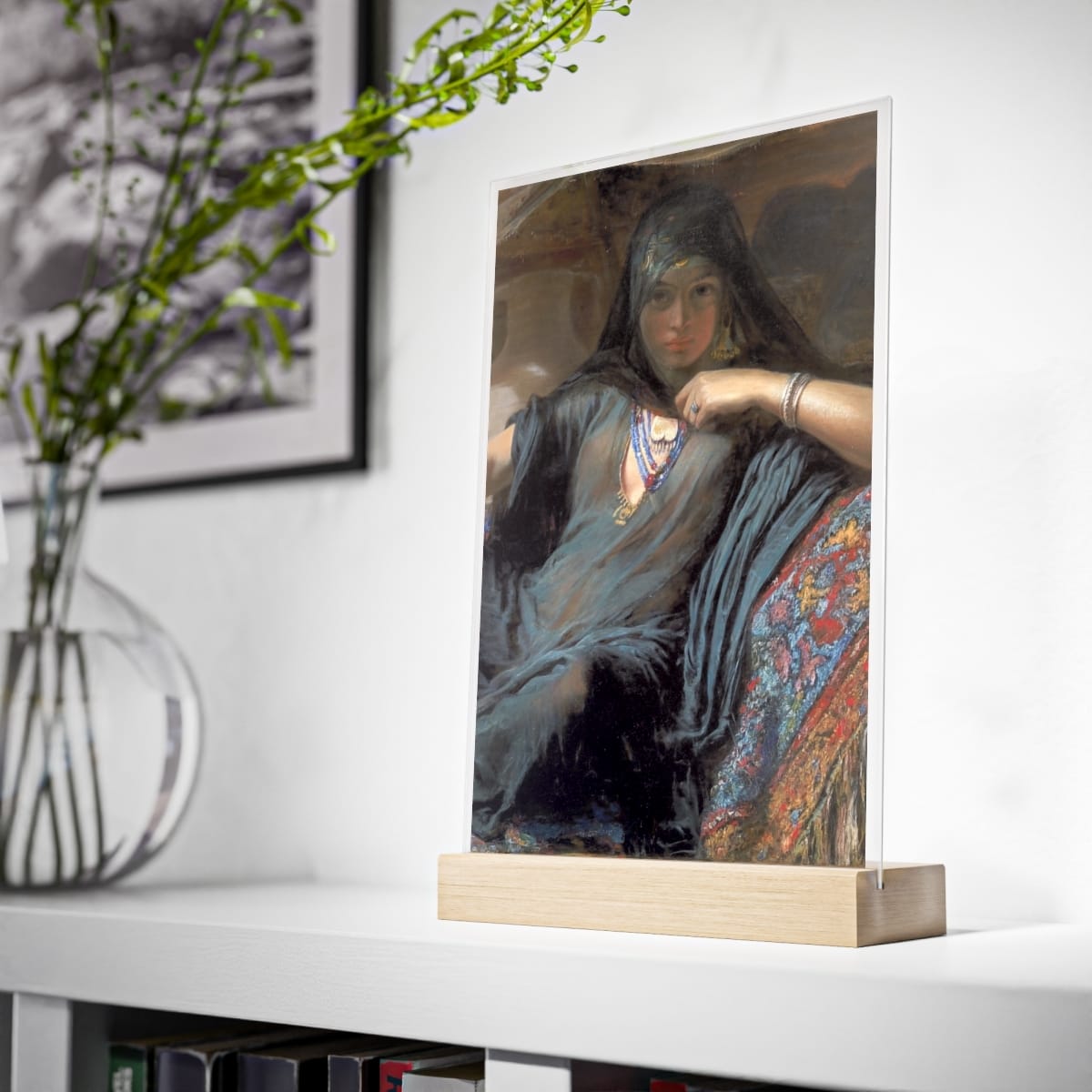 Art Acrylic Sign on Wooden Support