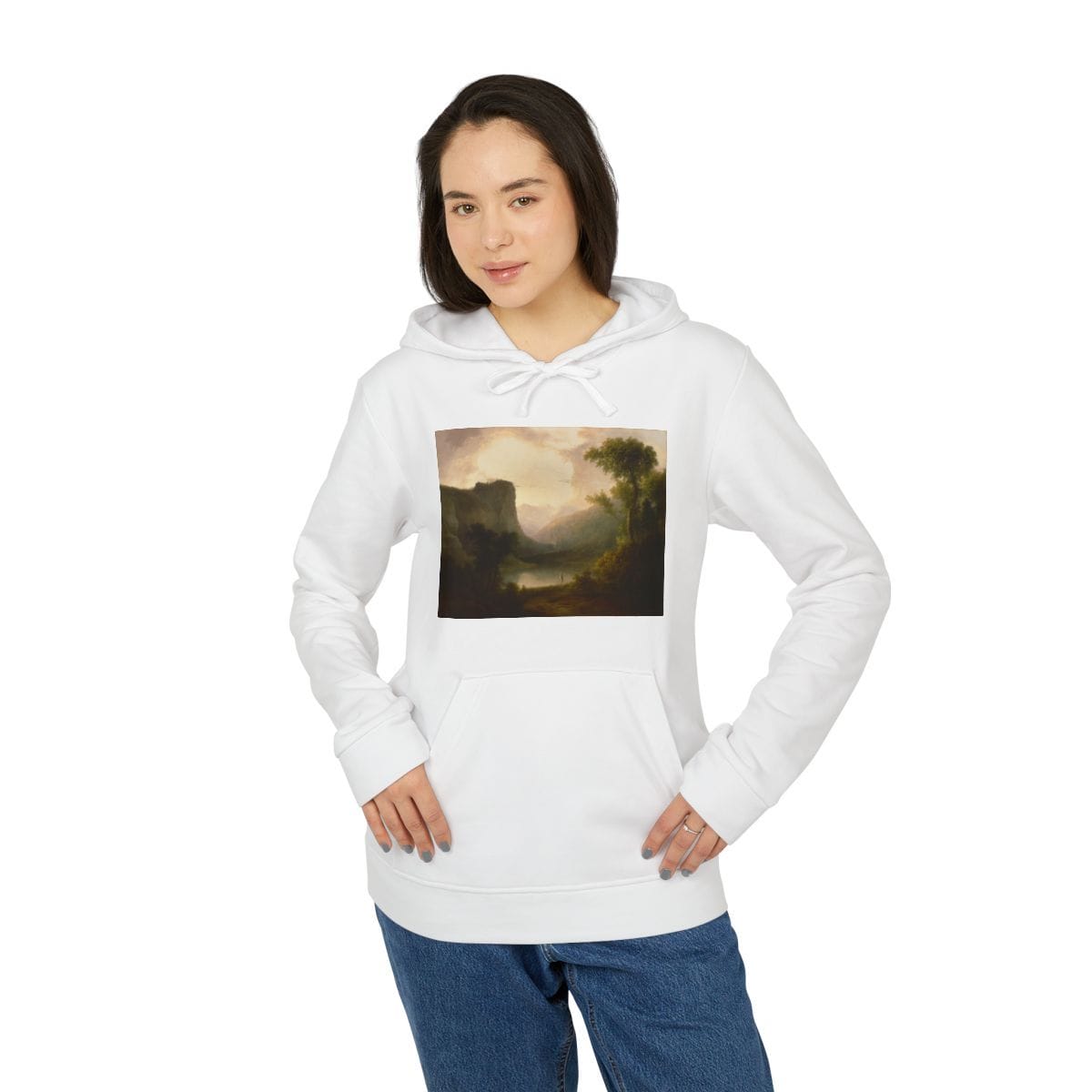 Adidas Unisex Art Fleece Hoodie, Artist Thomas Doughty, Artwork 