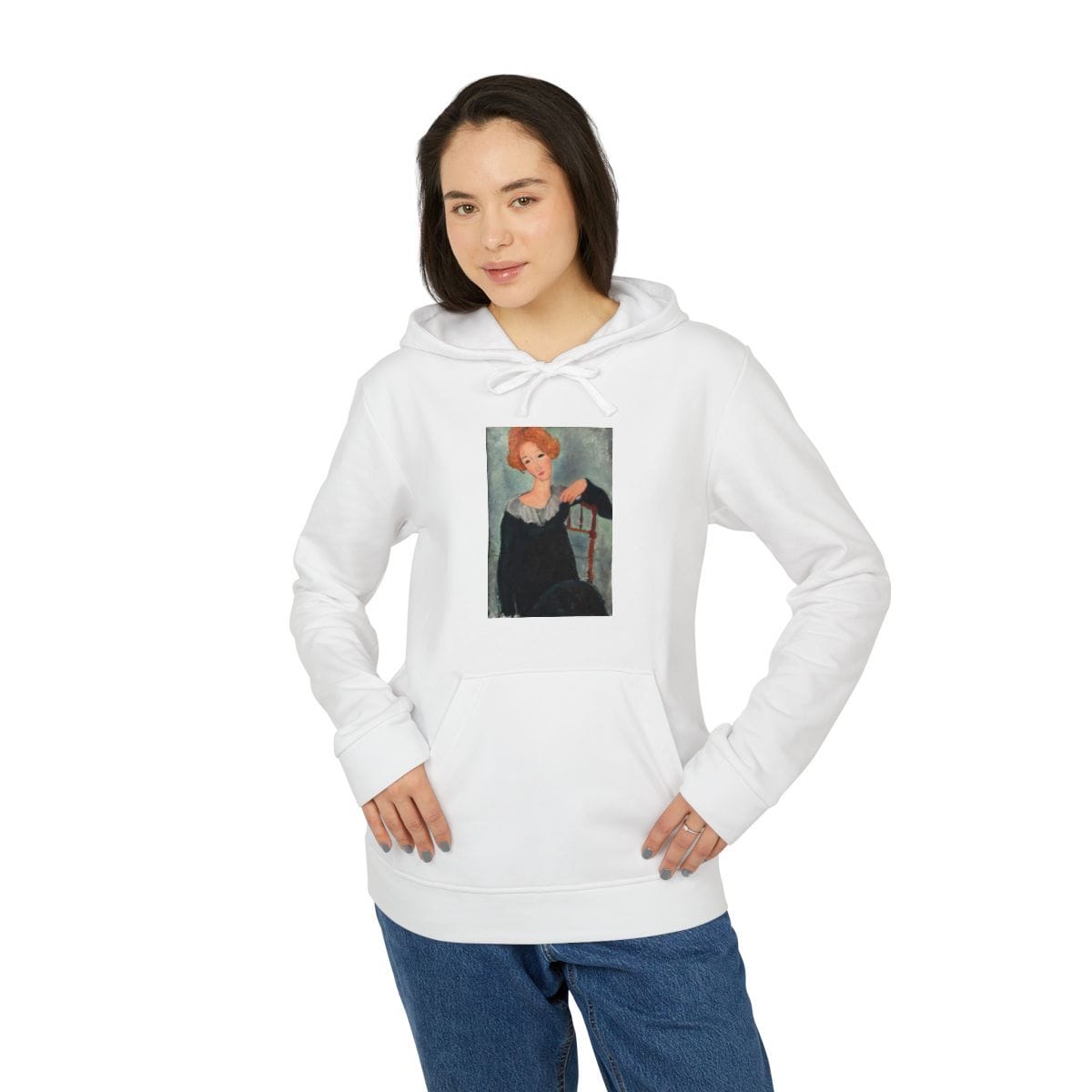 Adidas Unisex Art Fleece Hoodie, Artist Amedeo Modigliani, Artwork 