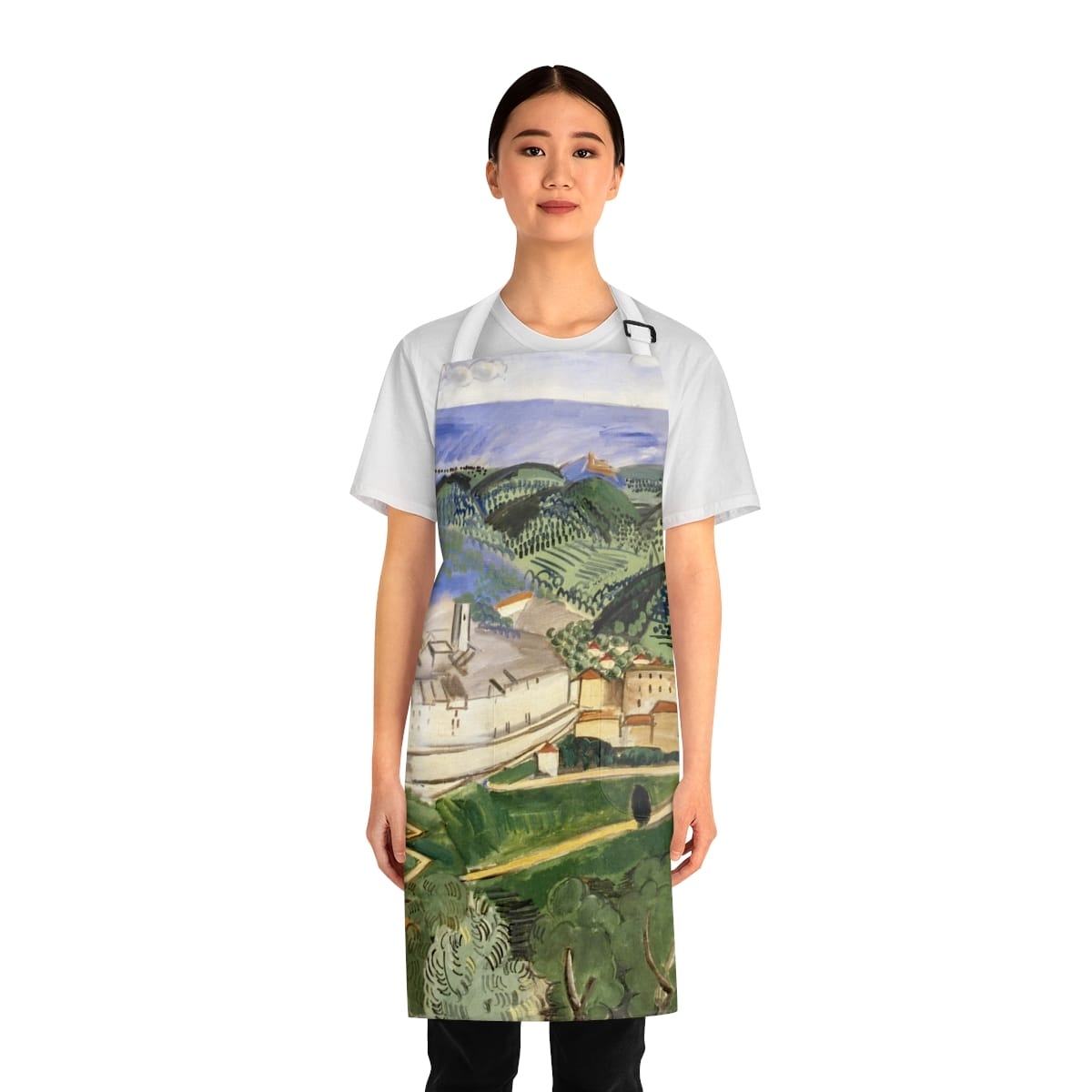 Art Apron, Artist Raoul Dufy, Artwork "Landscape Near Vence In Provence"