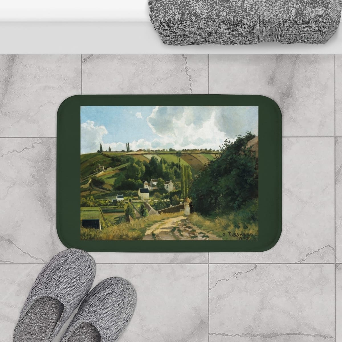 Art Bath Mat, Artist Camille Pissarro, Artwork 