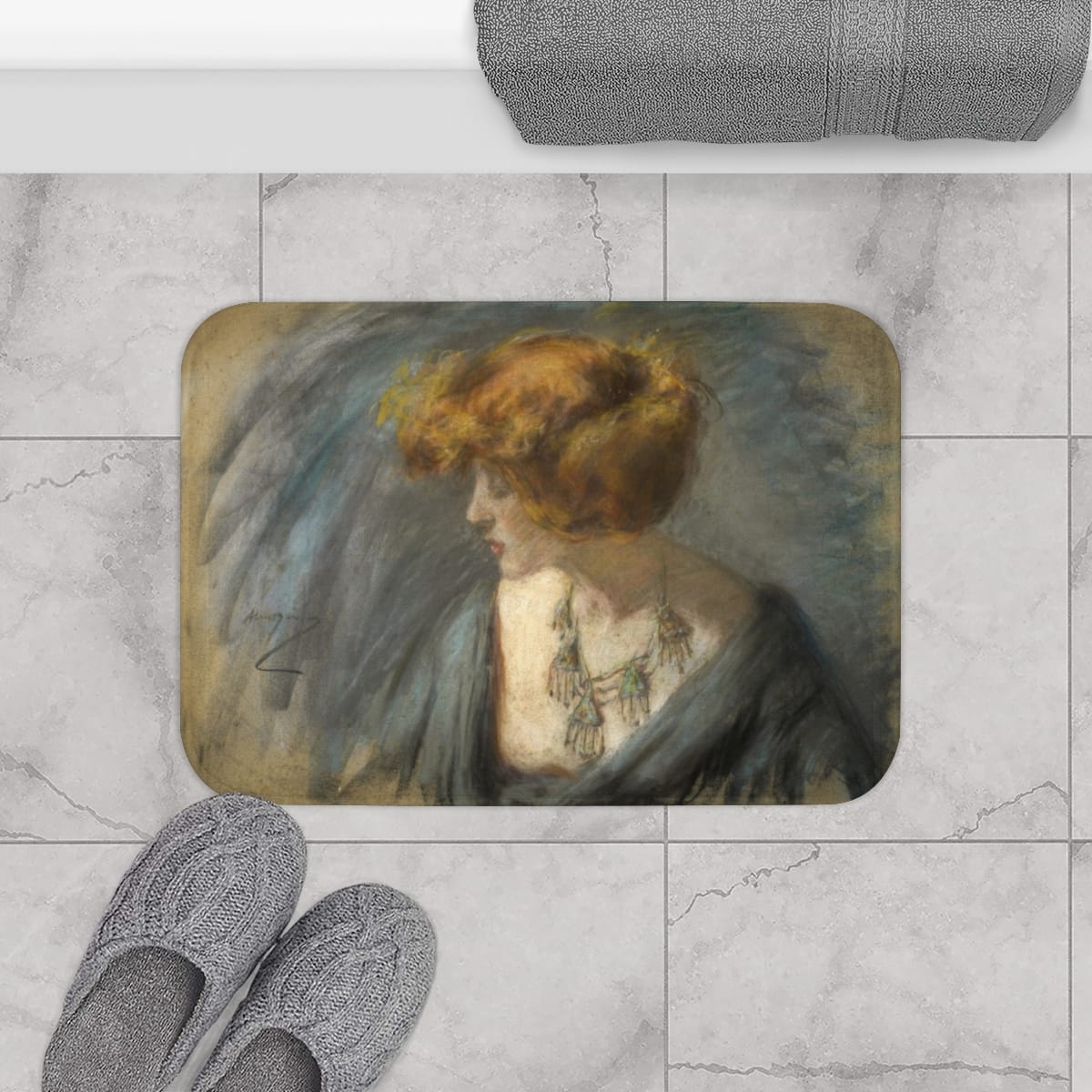 Art Bath Mat, Artist Alice Pike Barney, Artwork 