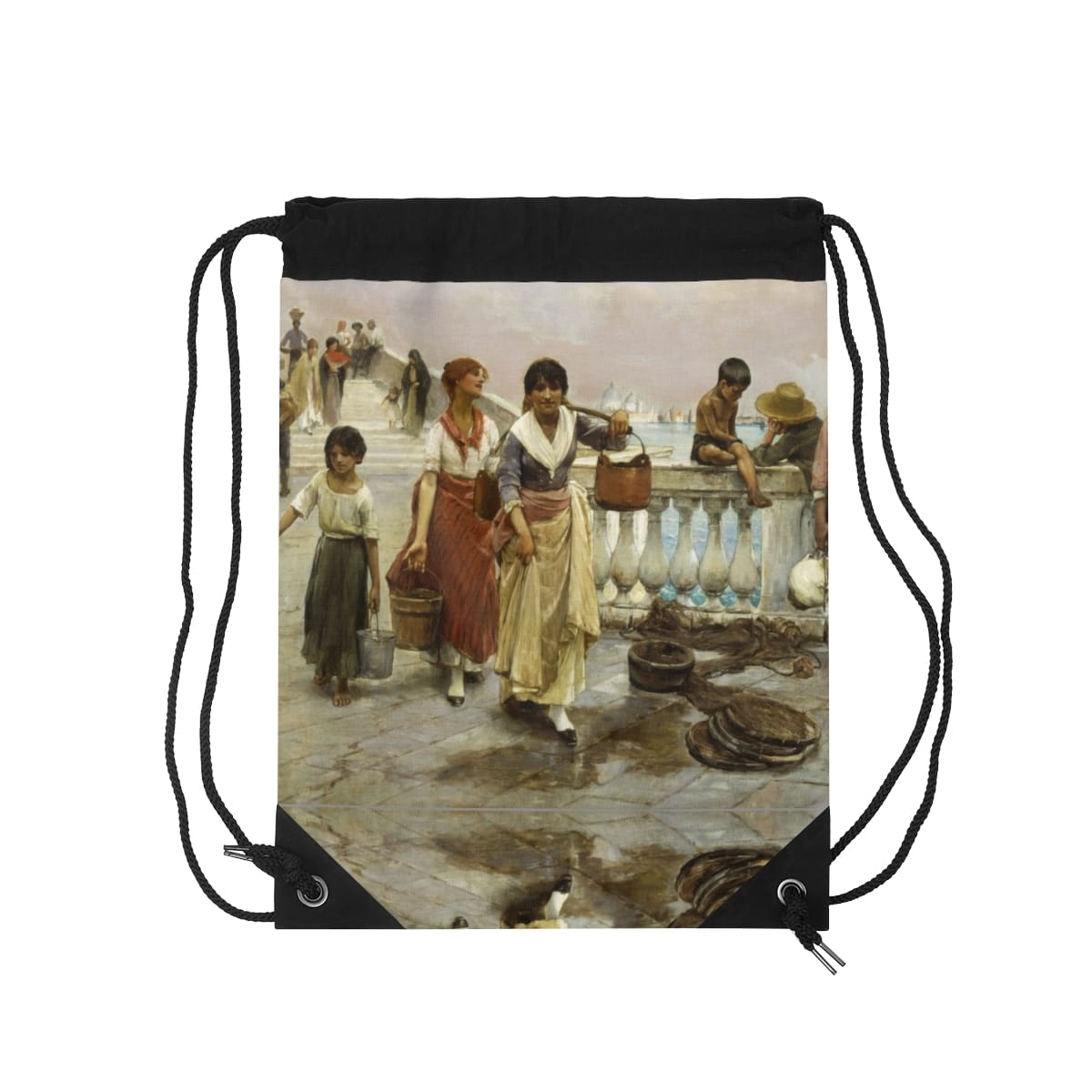 Art Drawstring Bag, Artist Frank Duveneck, Artwork 