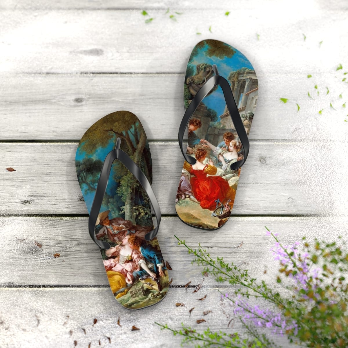 Art Flip Flops, Artist Francois Boucher, Artwork 