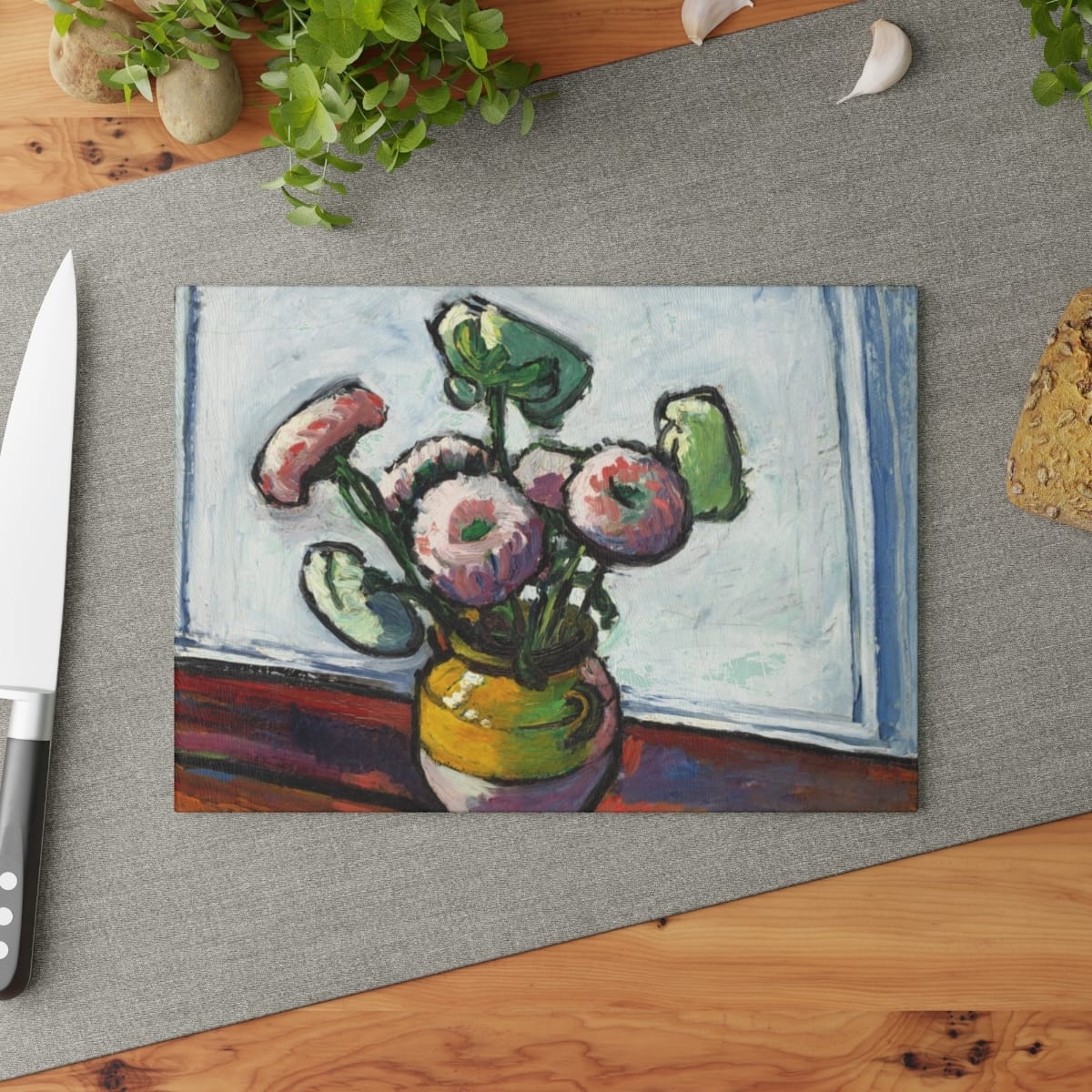 Art Glass Cutting Board, Artist Henry Lyman Sayen, Artwork 