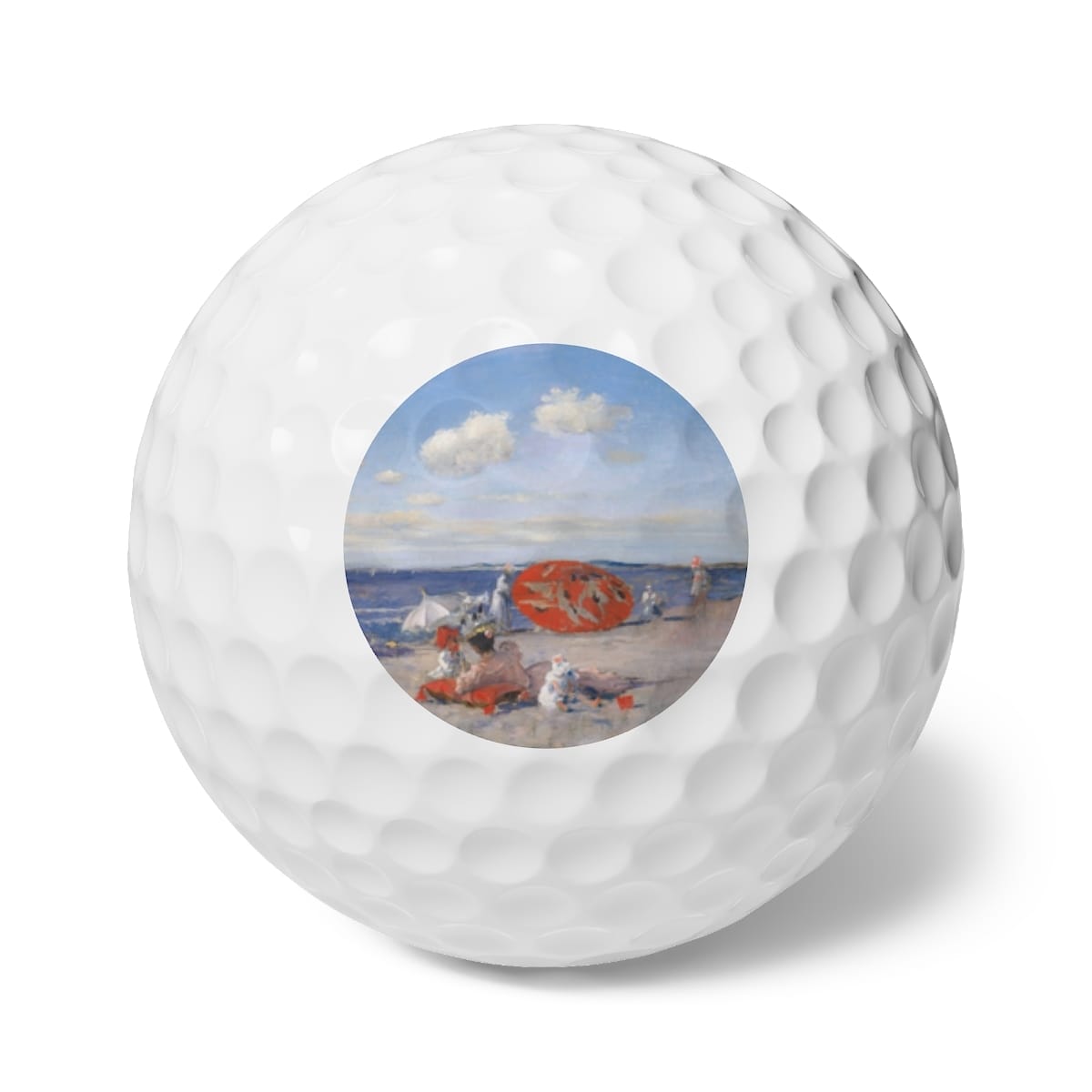 Art Golf Balls 6 Pieces, Artist William Merritt Chase, Artwork 
