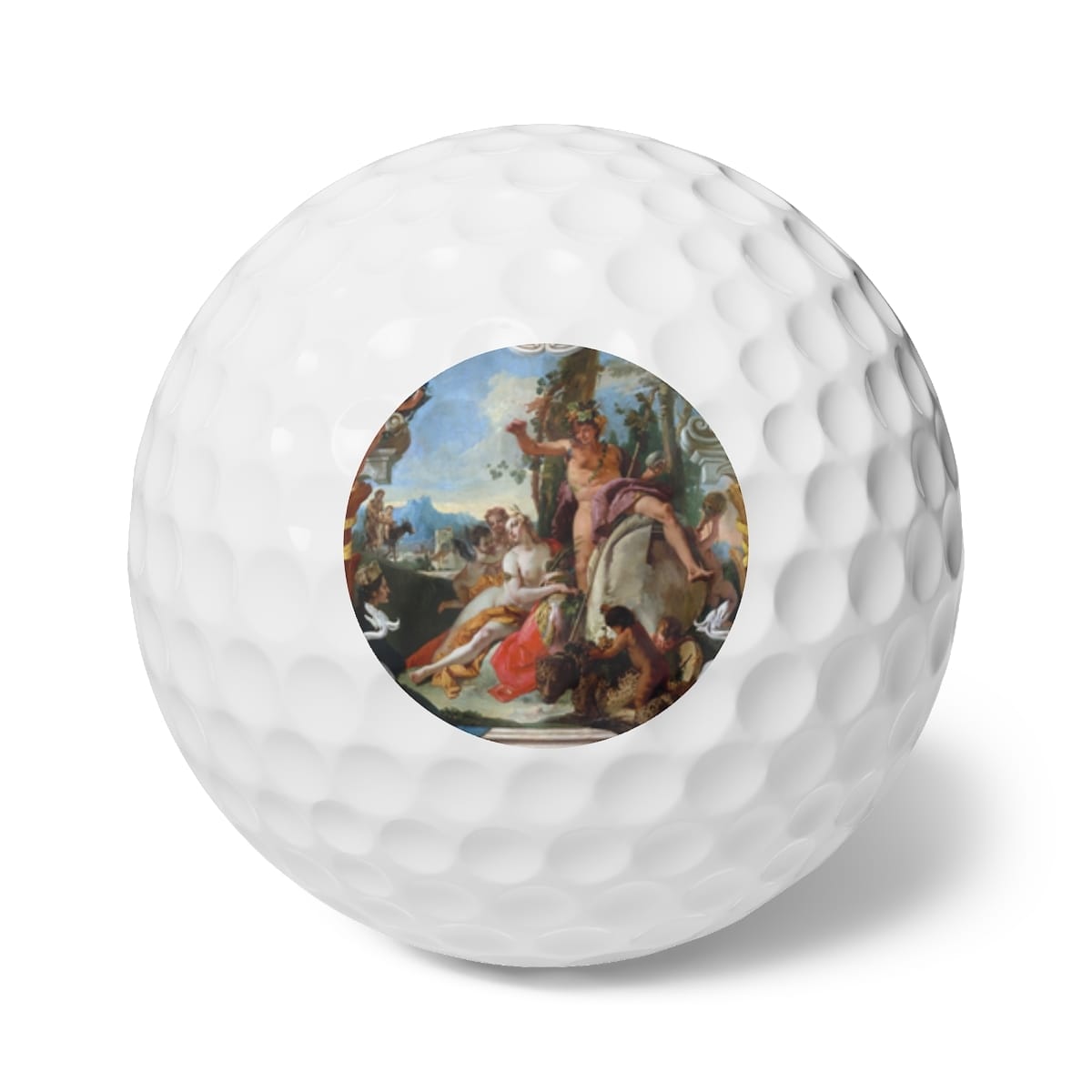 Art Golf Balls 6 Pieces, Artist Giovanni Battista Tiepolo, Artwork 