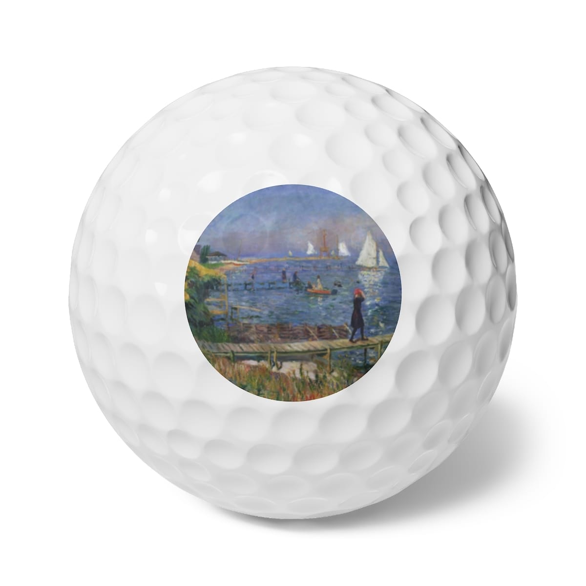 Art Golf Balls 6 Pieces, Artist William James Glackens, Artwork 