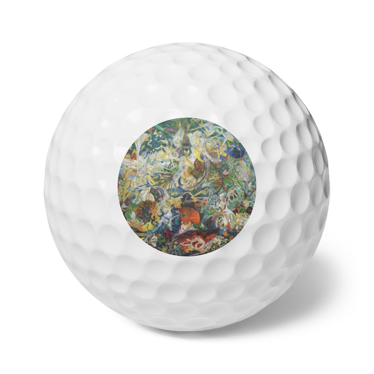 Art Golf Balls 6 Pieces, Artist Joseph Stella, Artwork 