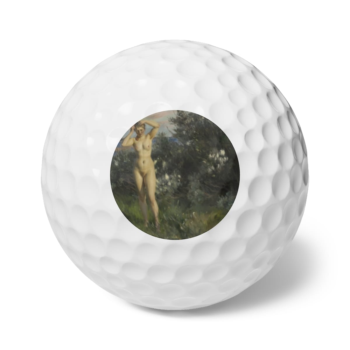 Art Golf Balls 6 Pieces, Artist Anders Zorn, Artwork 