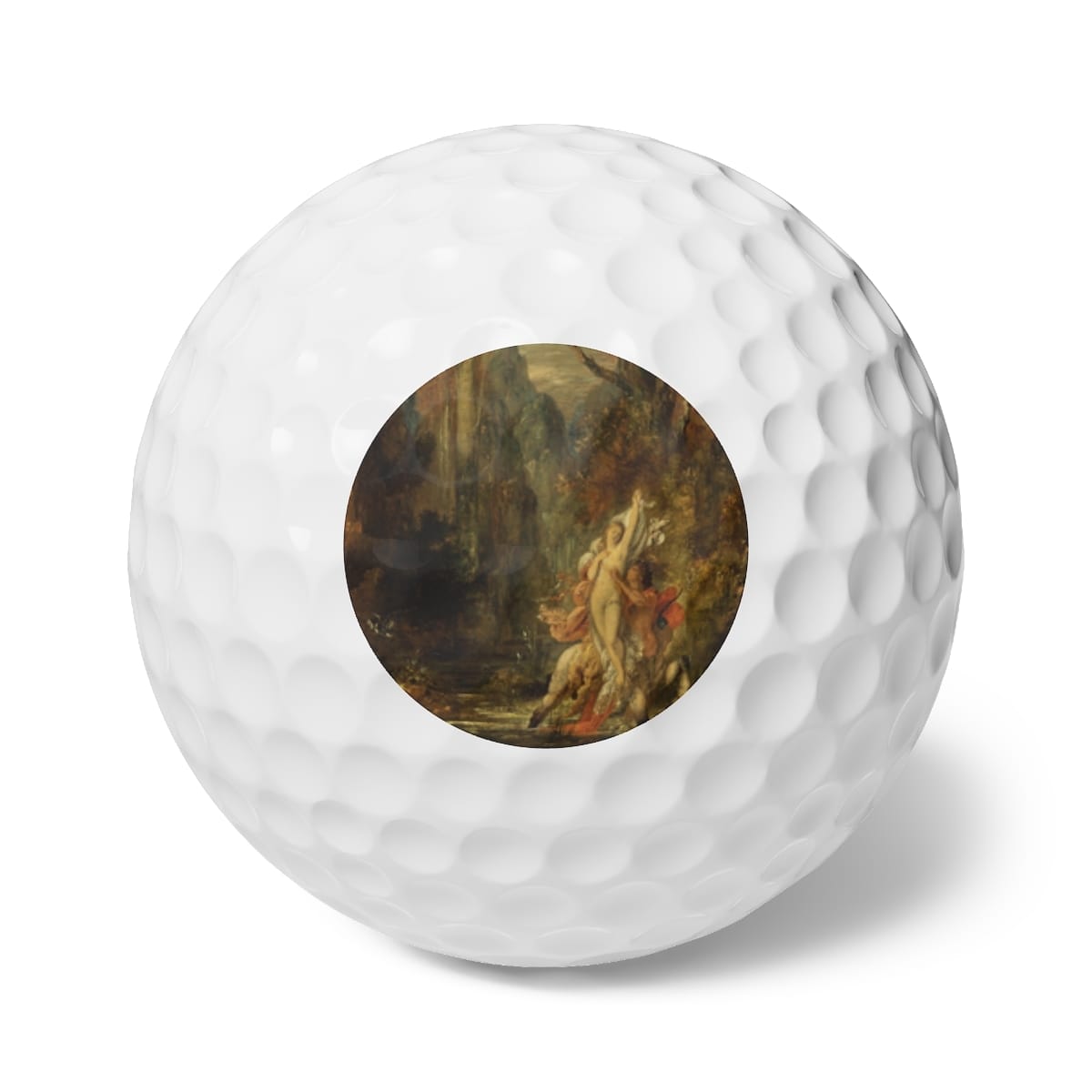 Art Golf Balls 6 Pieces, Artist Gustave Moreau, Artwork 