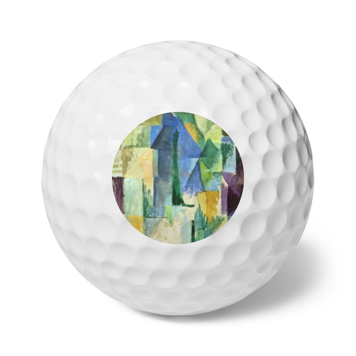 Art Golf Balls 6 Pieces, Artist Robert Delaunay, Artwork 