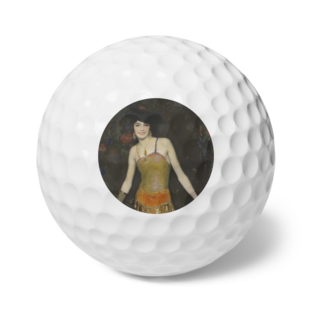 Art Golf Balls 6 Pieces, Artist Francis Luis Mora, Artwork 