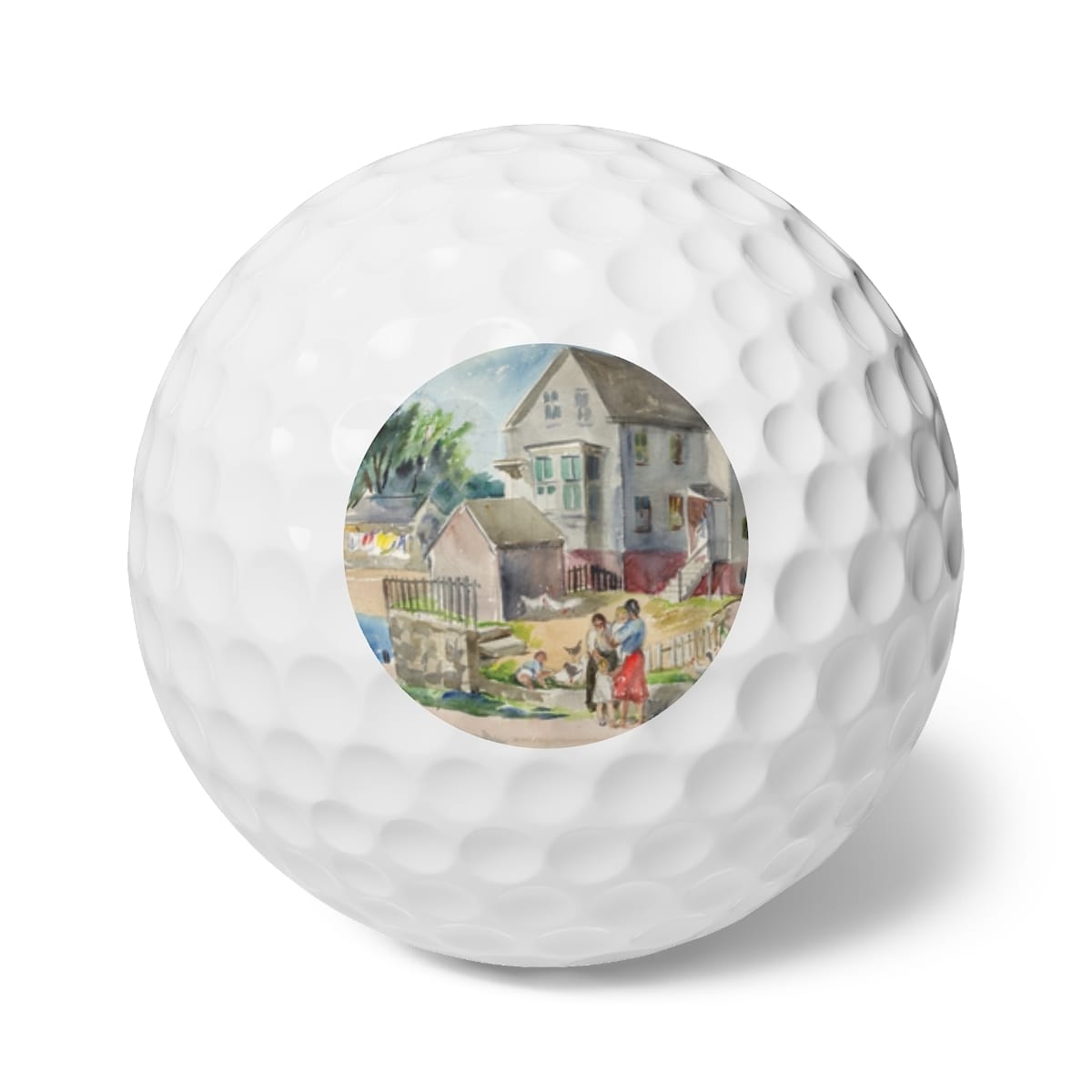 Art Golf Balls 6 Pieces, Artist Ann Brockman, Artwork 