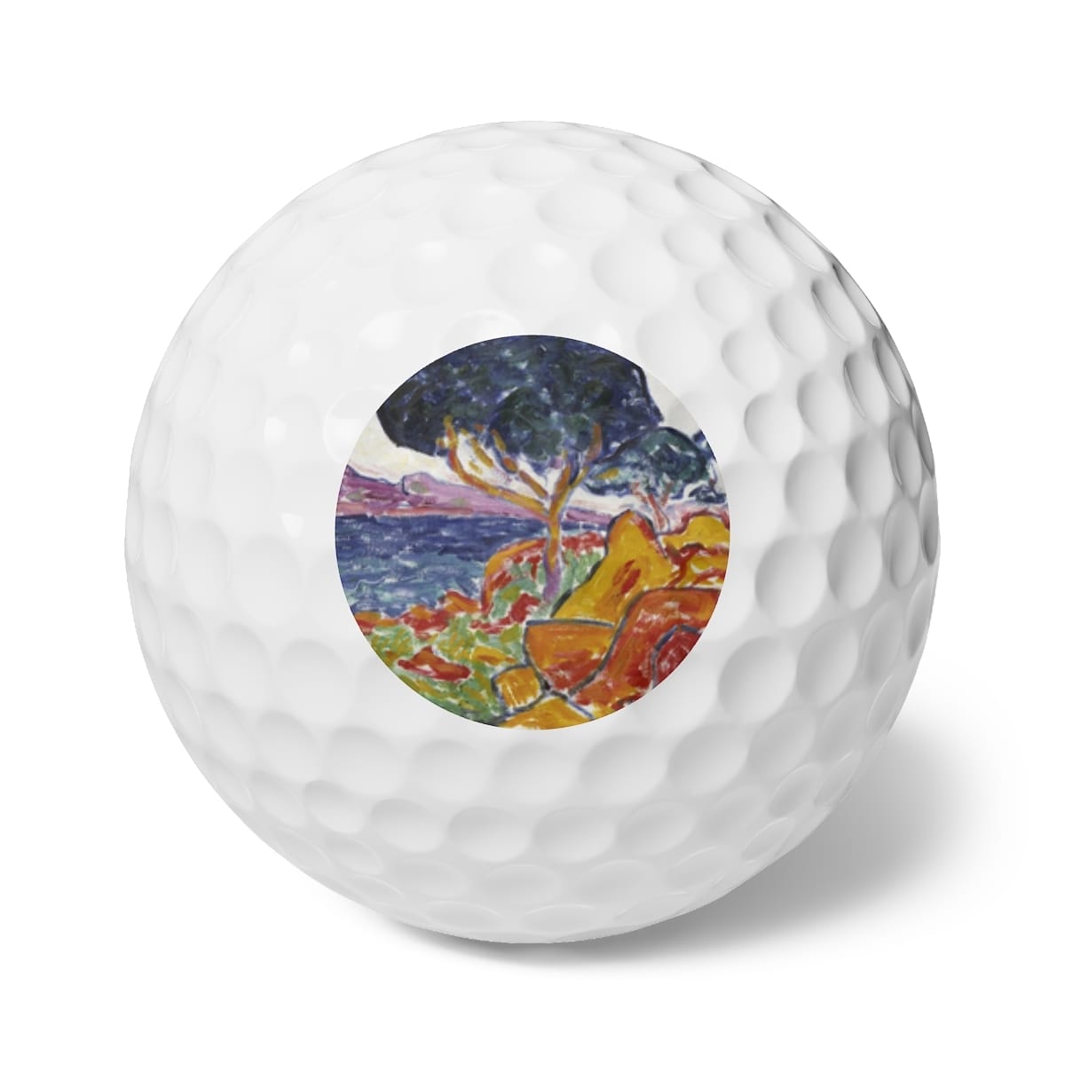 Art Golf Balls 6 Pieces, Artist Carl Newman, Artwork 