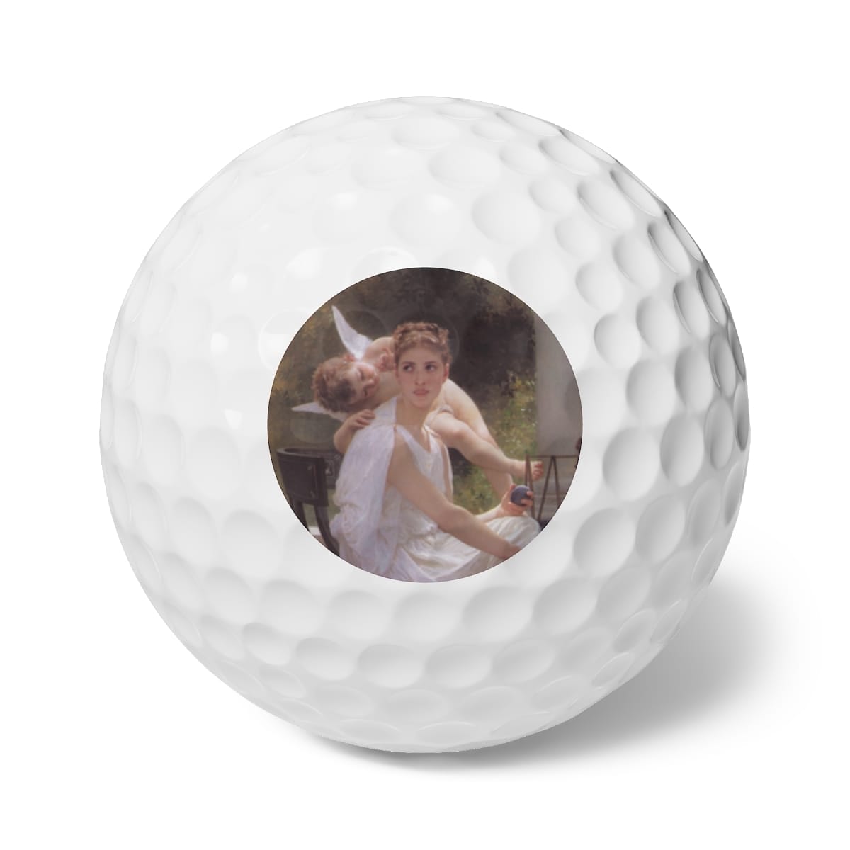 Art Golf Balls 6 Pieces, Artist William Adolphe Bouguereau, Artwork 