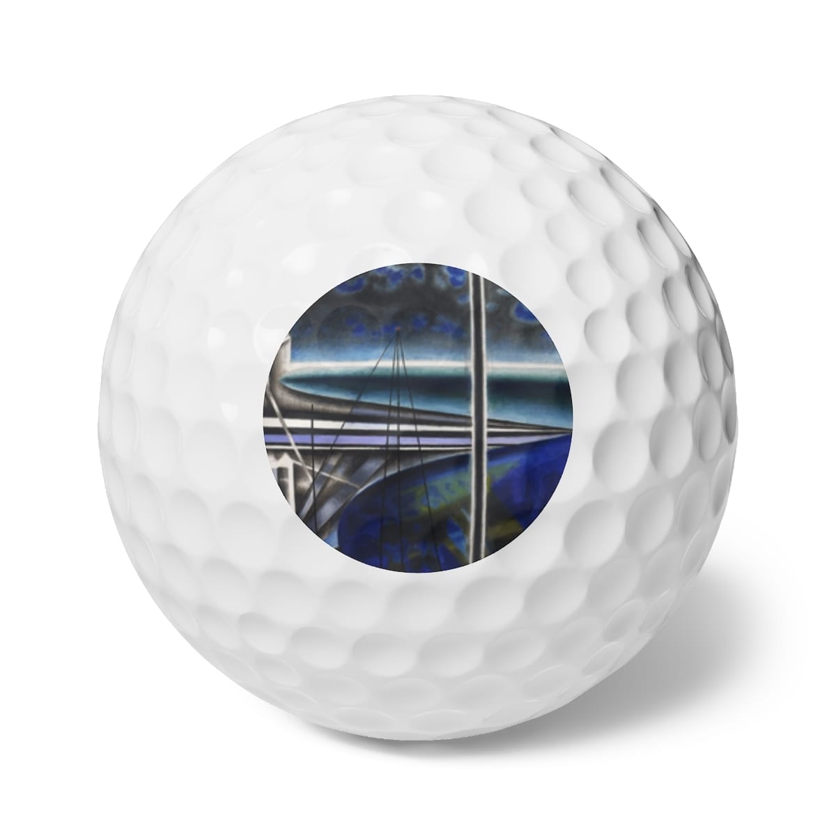 Art Golf Balls 6 Pieces, Artist Joseph Stella, Artwork 