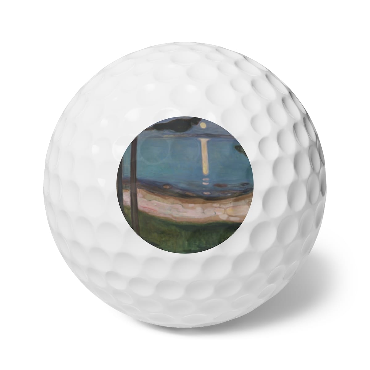 Art Golf Balls 6 Pieces, Artist Edvard Munch, Artwork 