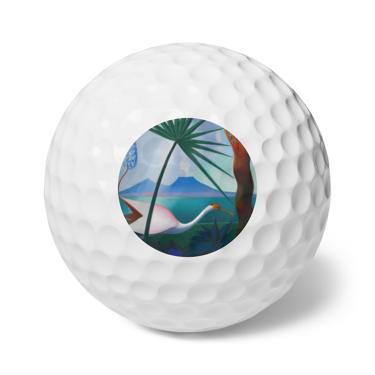 Art Golf Balls 6 Pieces, Artist Joseph Stella, Artwork 