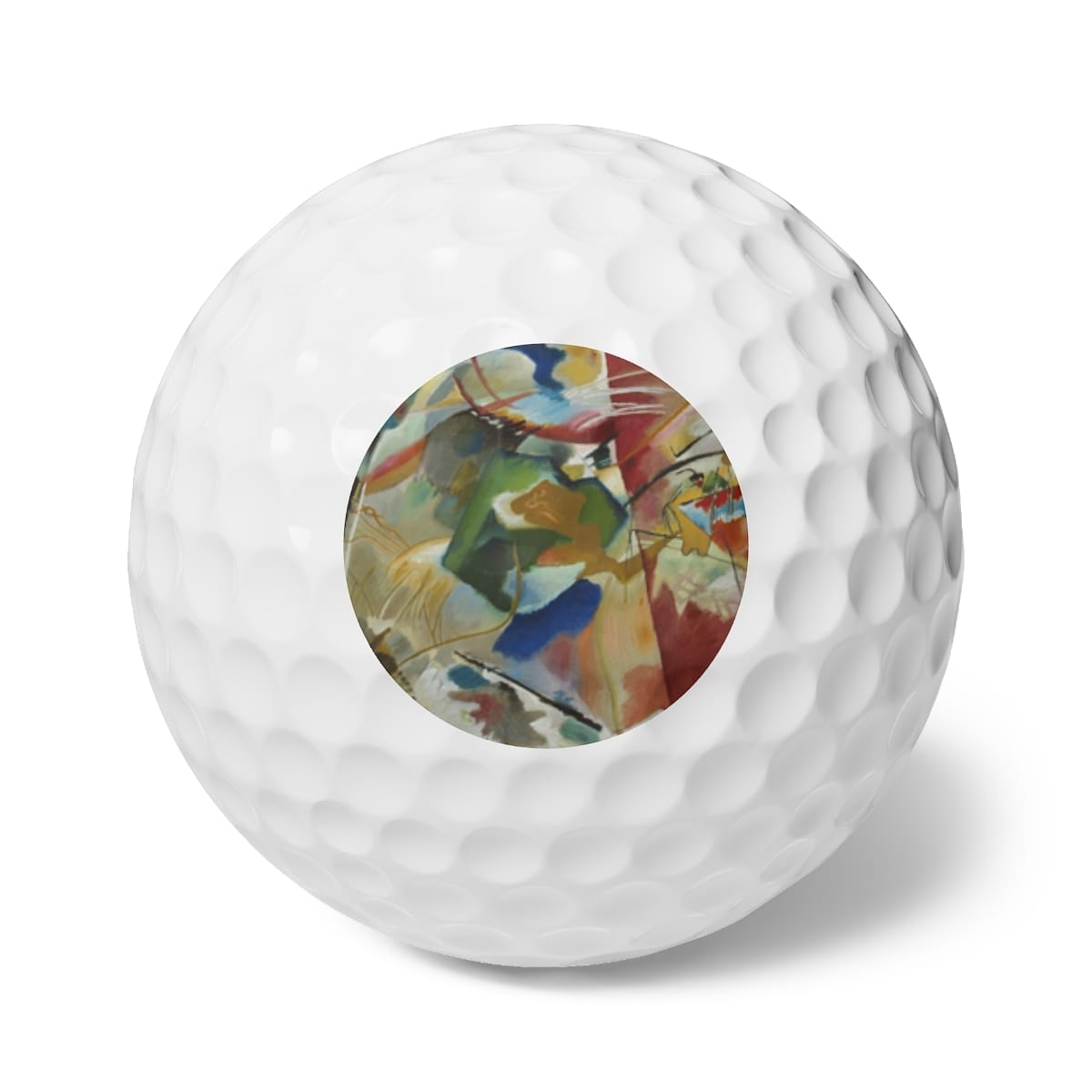 Art Golf Balls 6 Pieces, Artist Wassily Kandinsky, Artwork 