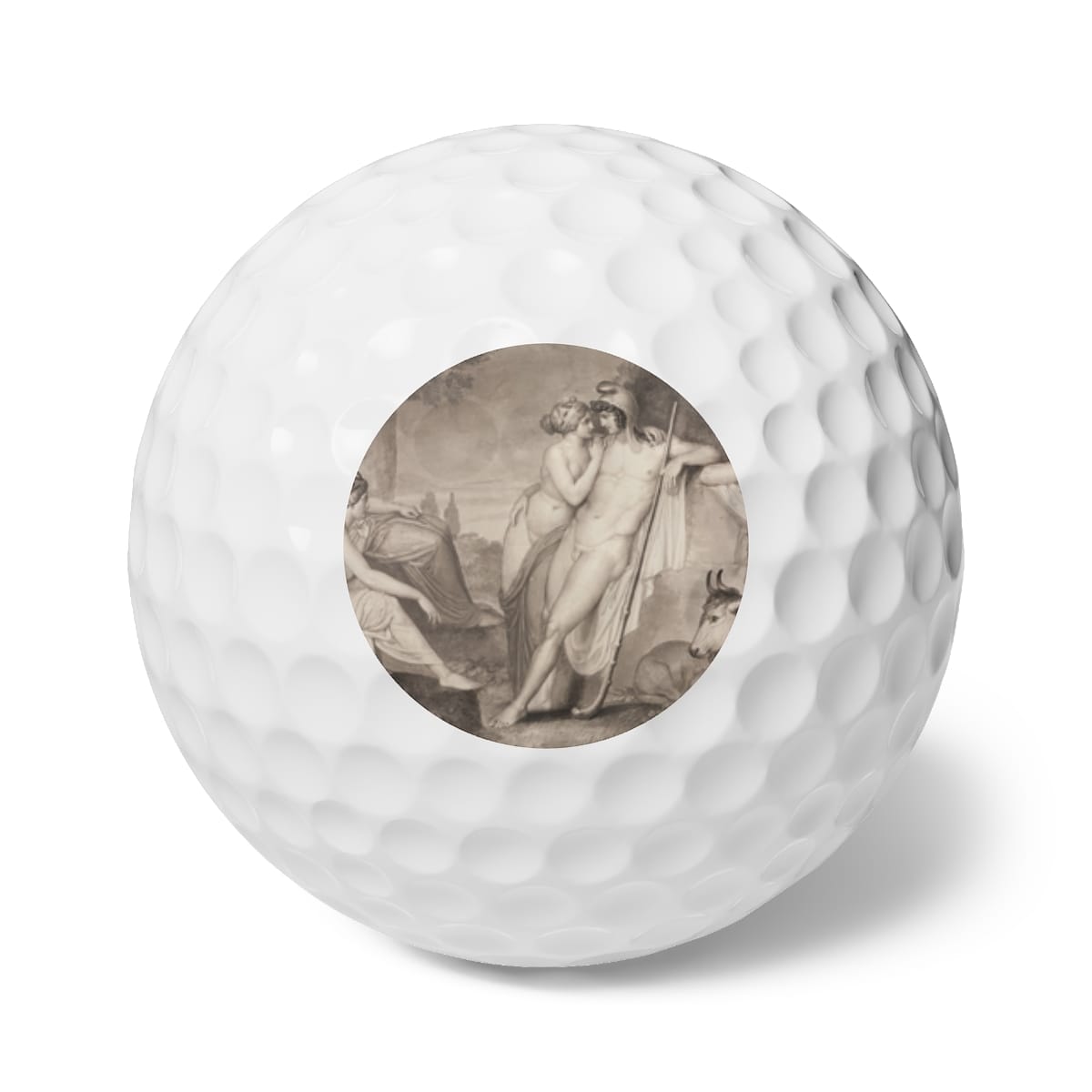 Art Golf Balls 6 Pieces, Artist John Flaxman, Artwork 