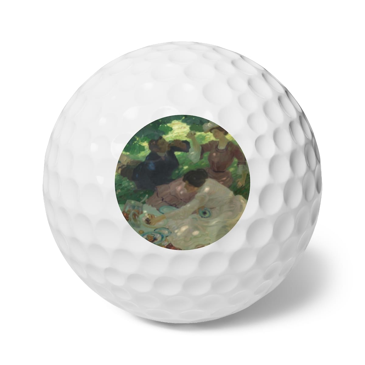 Art Golf Balls 6 Pieces, Artist Leo Putz, Artwork 