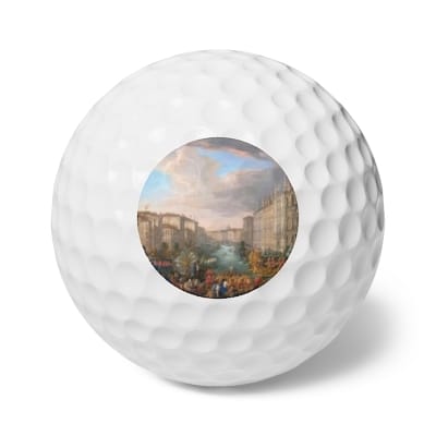 Art Golf Balls 6 Pieces, Artist Luca Carlevarijs, Artwork 