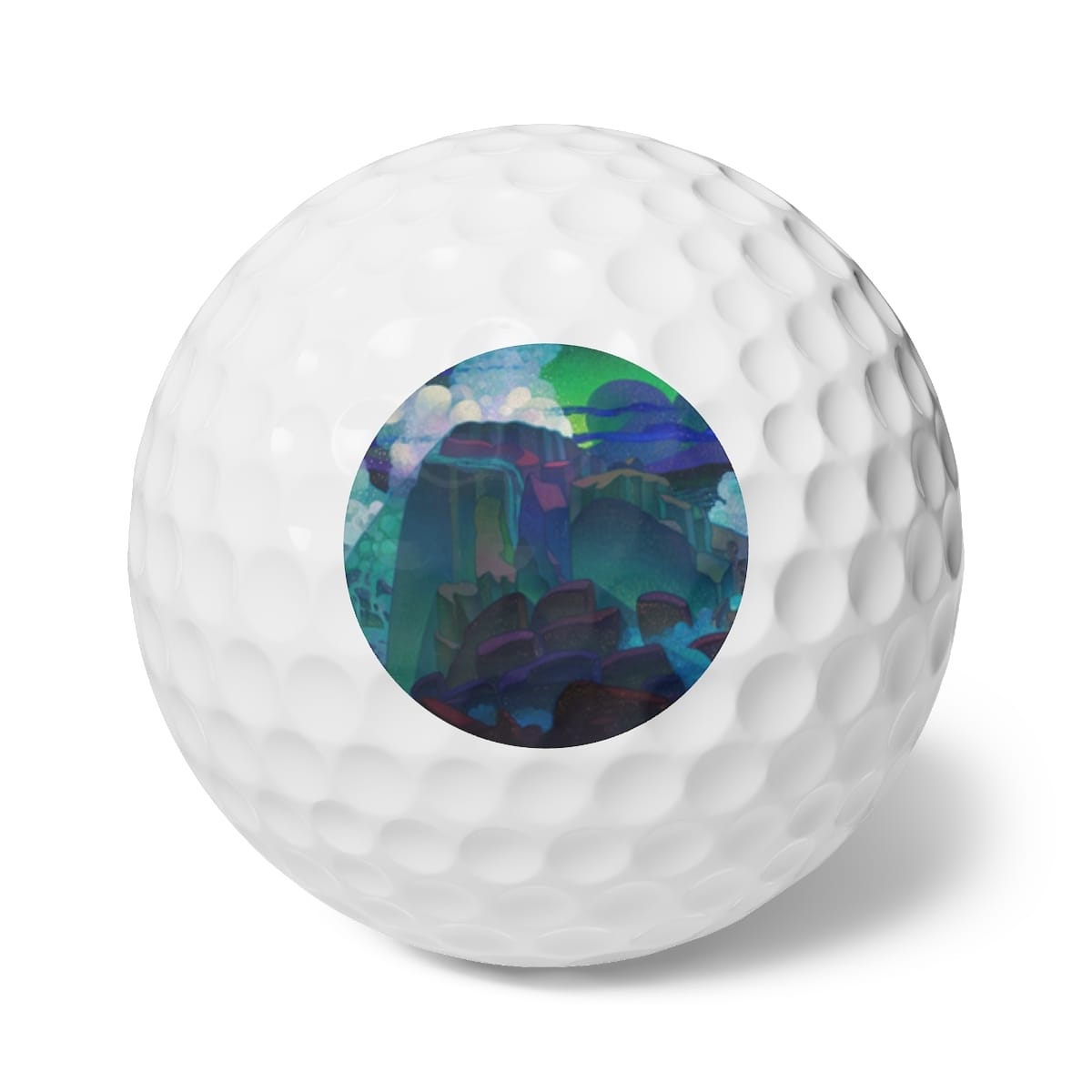Art Golf Balls 6 Pieces, Artist Raymond Jonson, Artwork 