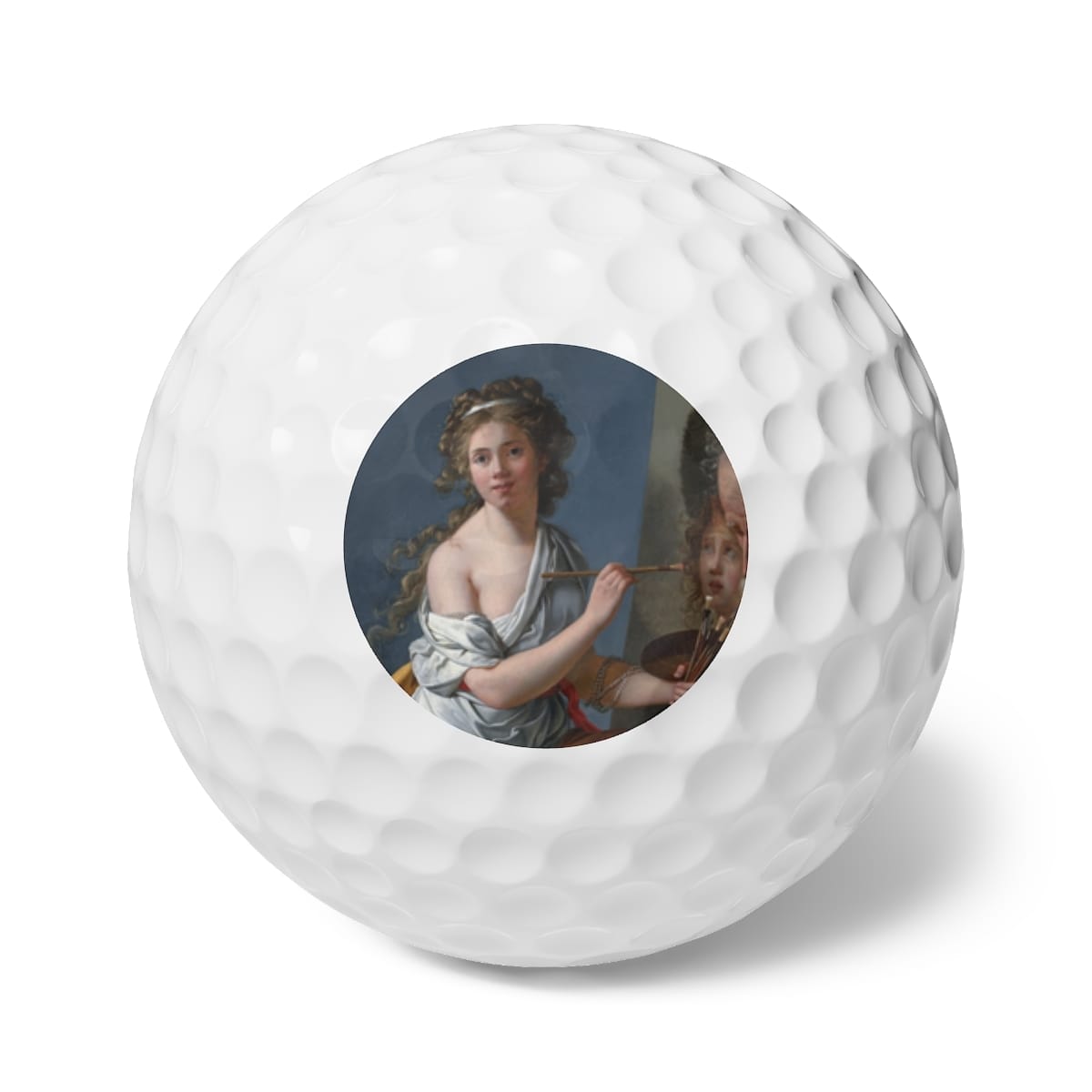 Art Golf Balls 6 Pieces, Artist Marie Guillemine Benoist, Artwork 