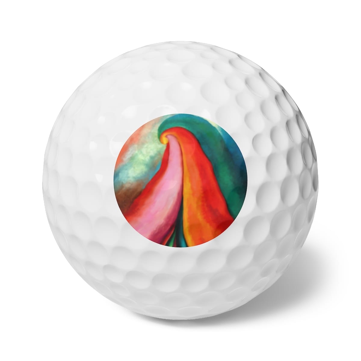 Art Golf Balls 6 Pieces, Artist Georgia Okeeffe, Artwork 