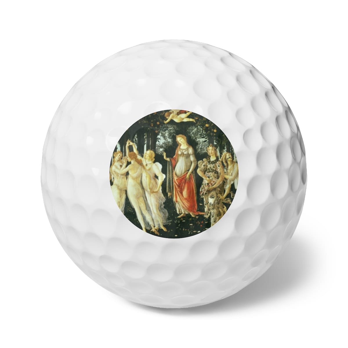 Art Golf Balls 6 Pieces, Artist Sandro Botticelli, Artwork 