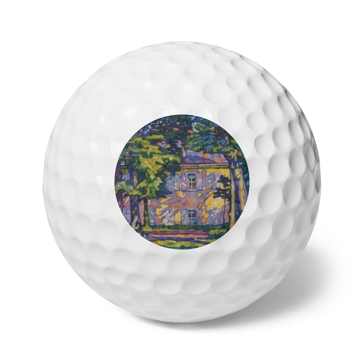 Art Golf Balls 6 Pieces, Artist Eugenie Bandell, Artwork 