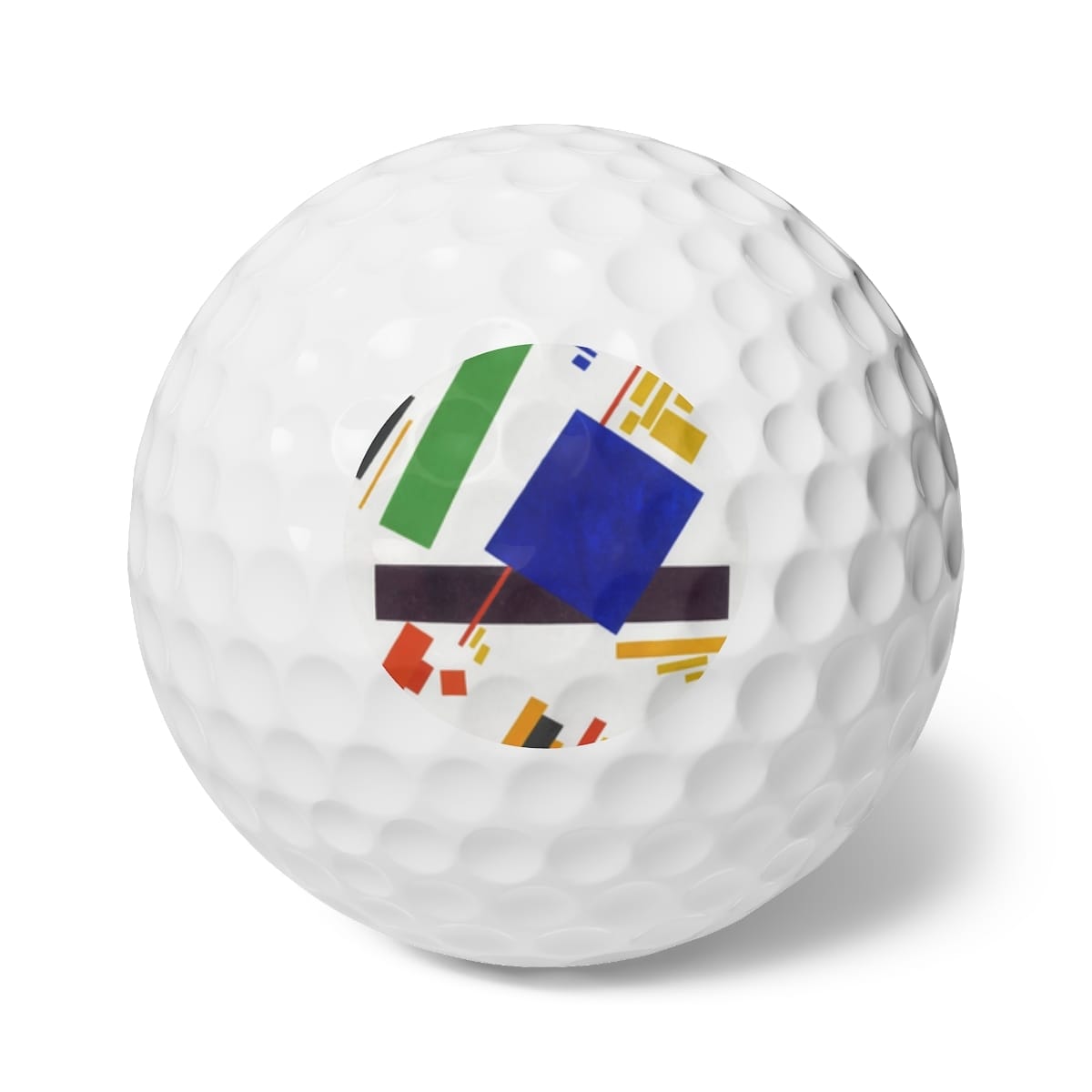 Art Golf Balls 6 Pieces, Artist Kazimir Malevich, Artwork 
