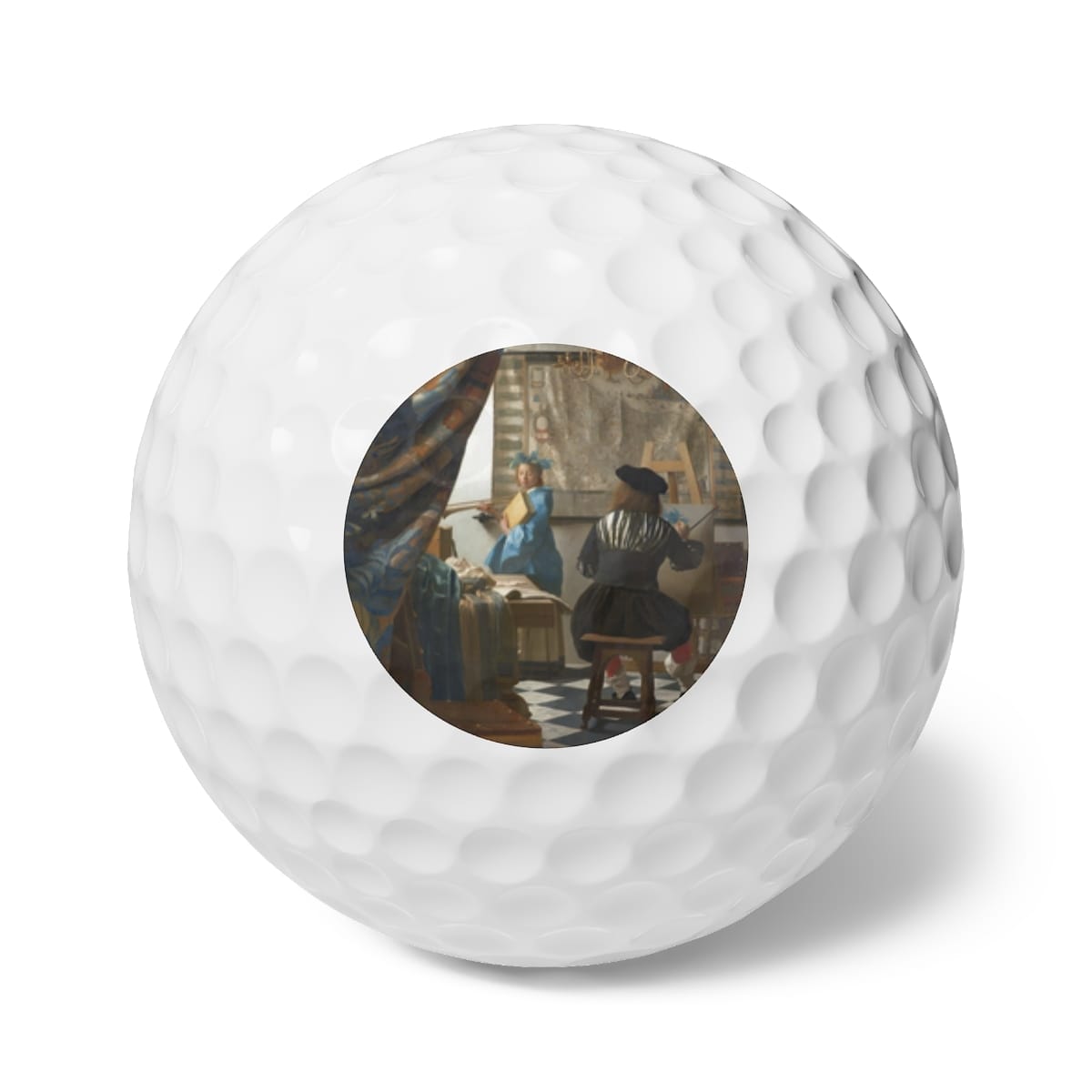 Art Golf Balls 6 Pieces, Artist Johannes Vermeer, Artwork 