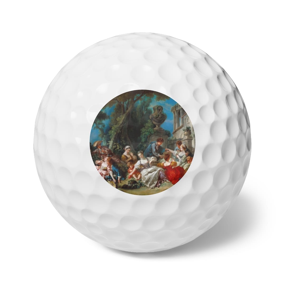 Art Golf Balls 6 Pieces, Artist Francois Boucher, Artwork 