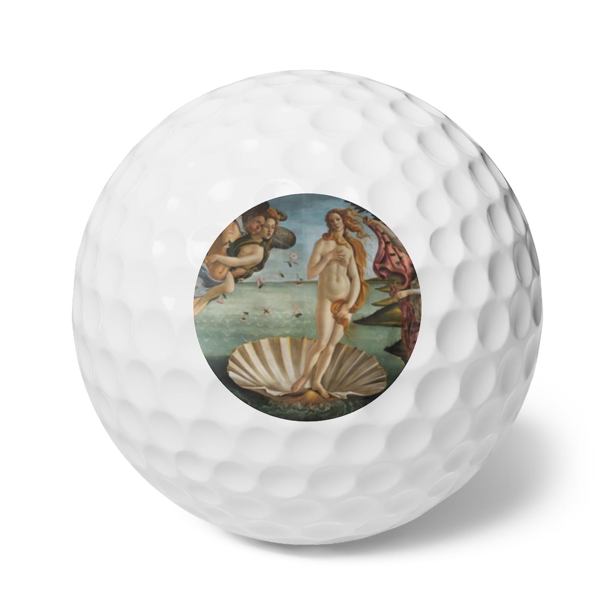 Art Golf Balls 6 Pieces, Artist Sandro Botticelli, Artwork 