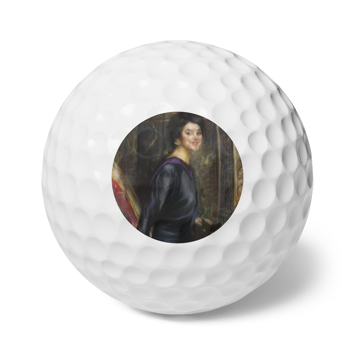 Art Golf Balls 6 Pieces, Artist Alice Pike Barney, Artwork 