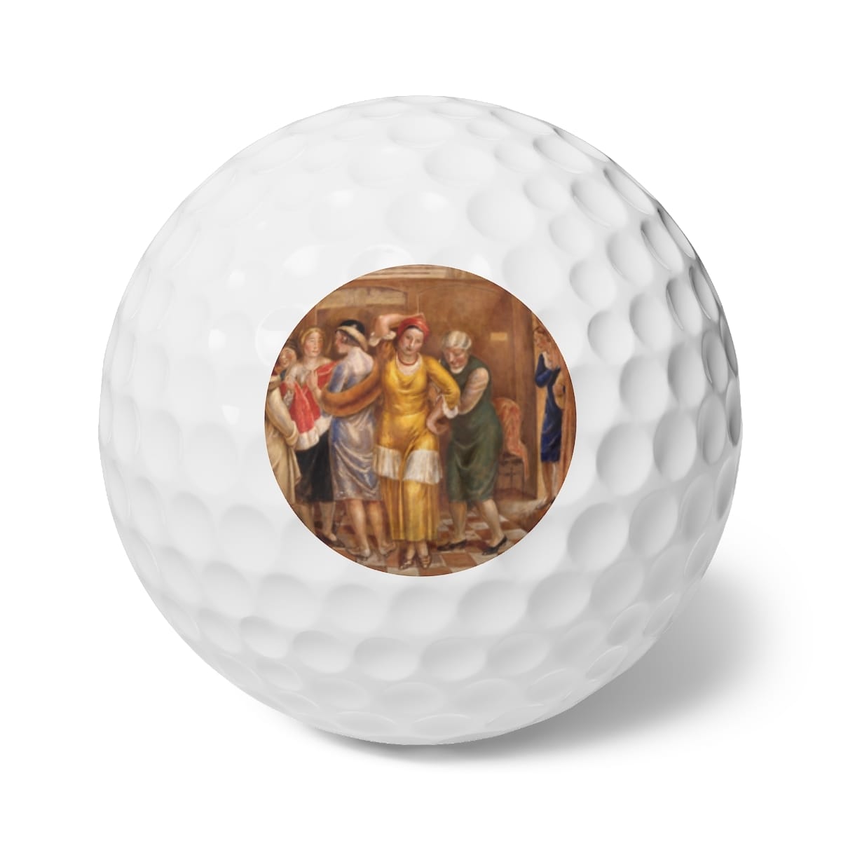 Art Golf Balls 6 Pieces, Artist Kenneth Hayes Miller, Artwork 