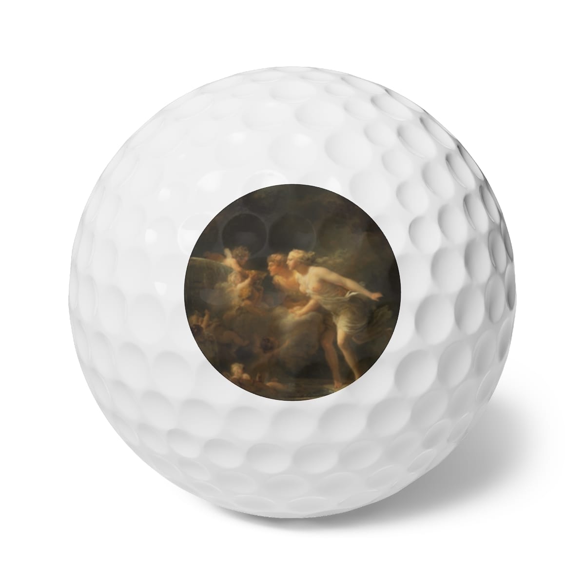 Art Golf Balls 6 Pieces, Artist Jean Honore Fragonard, Artwork 