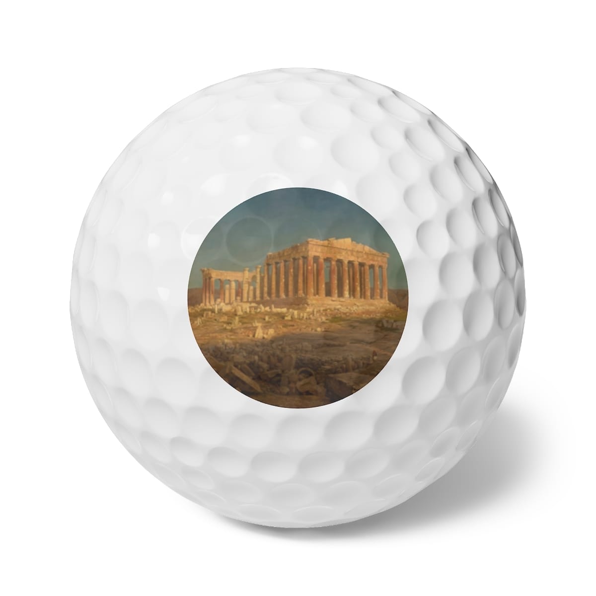 Art Golf Balls 6 Pieces, Artist Frederic Edwin Church, Artwork 