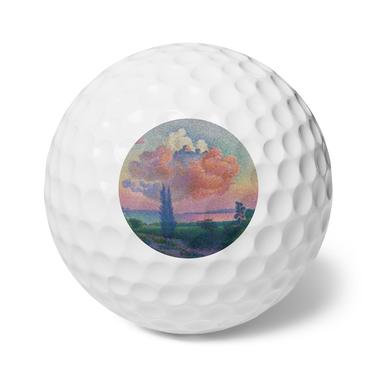 Art Golf Balls 6 Pieces, Artist Henri Edmond Cross, Artwork 