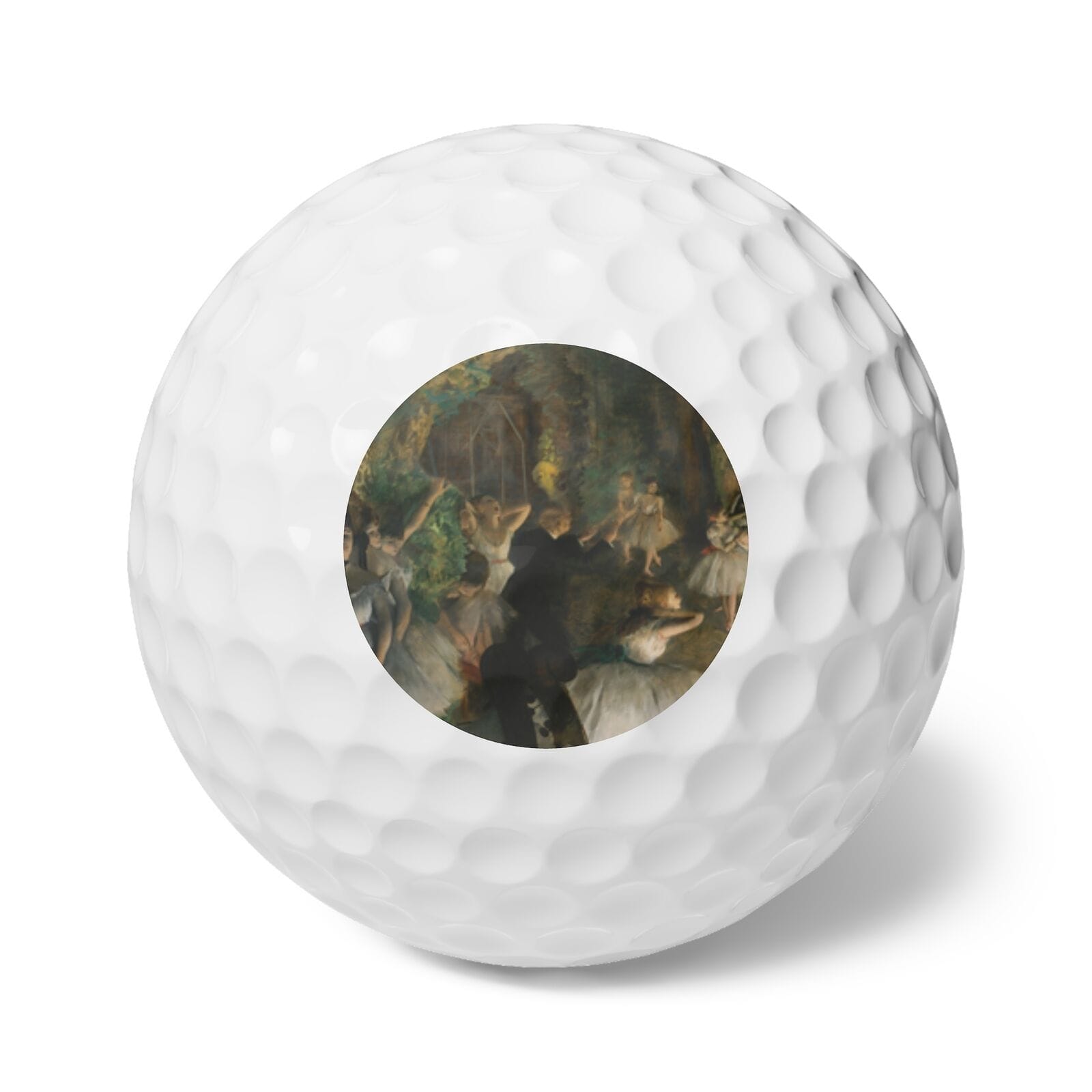 Art Golf Balls 6 Pieces, Artist Edgar Degas, Artwork 