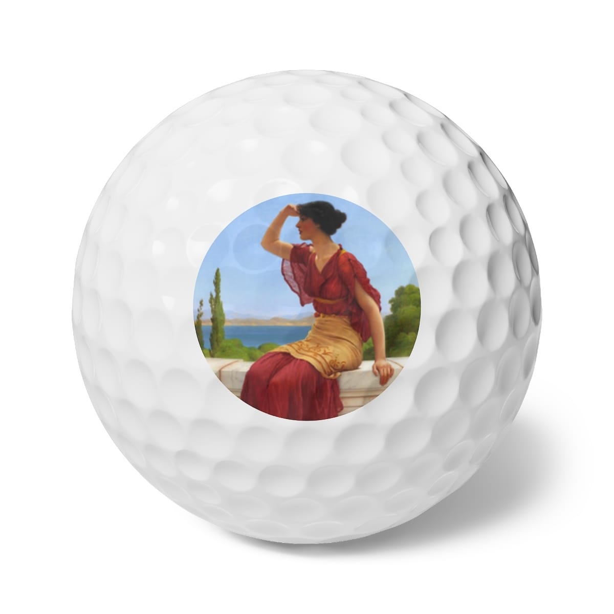 Art Golf Balls 6 Pieces, Artist John William Godward, Artwork 