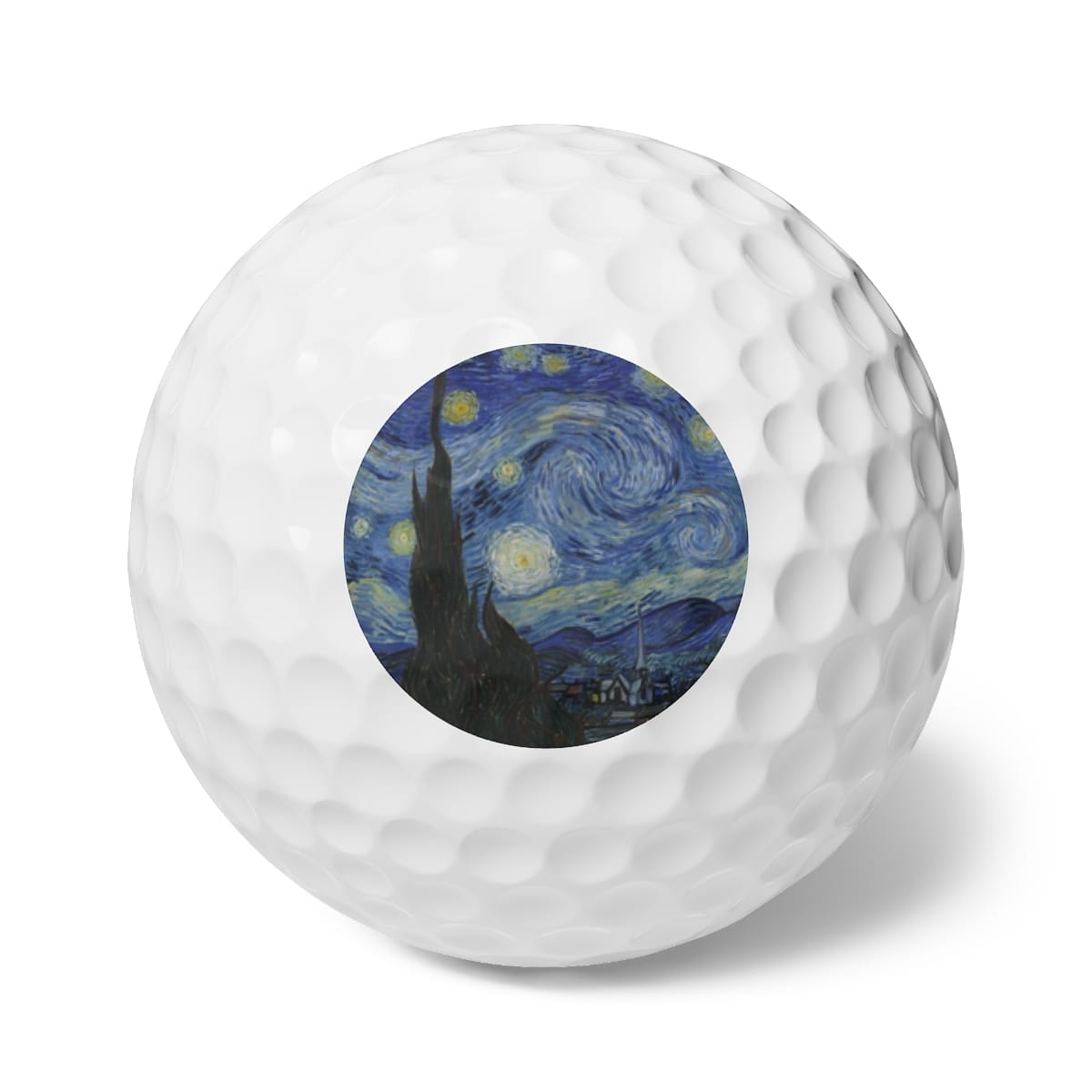 Art Golf Balls 6 Pieces, Artist Vincent Van Gogh, Artwork 