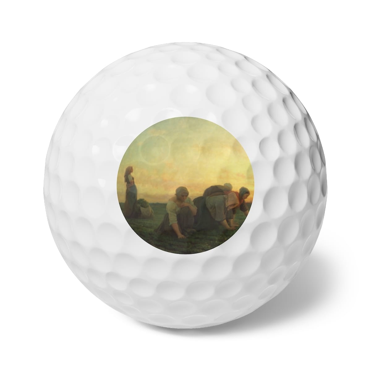 Art Golf Balls 6 Pieces, Artist Jules Breton, Artwork 