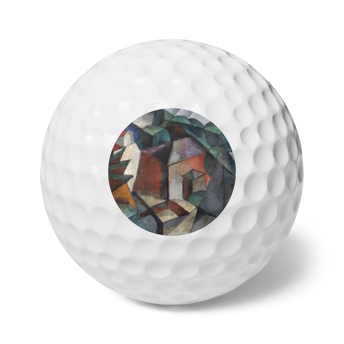 Art Golf Balls 6 Pieces, Artist Ljubov Popova, Artwork 