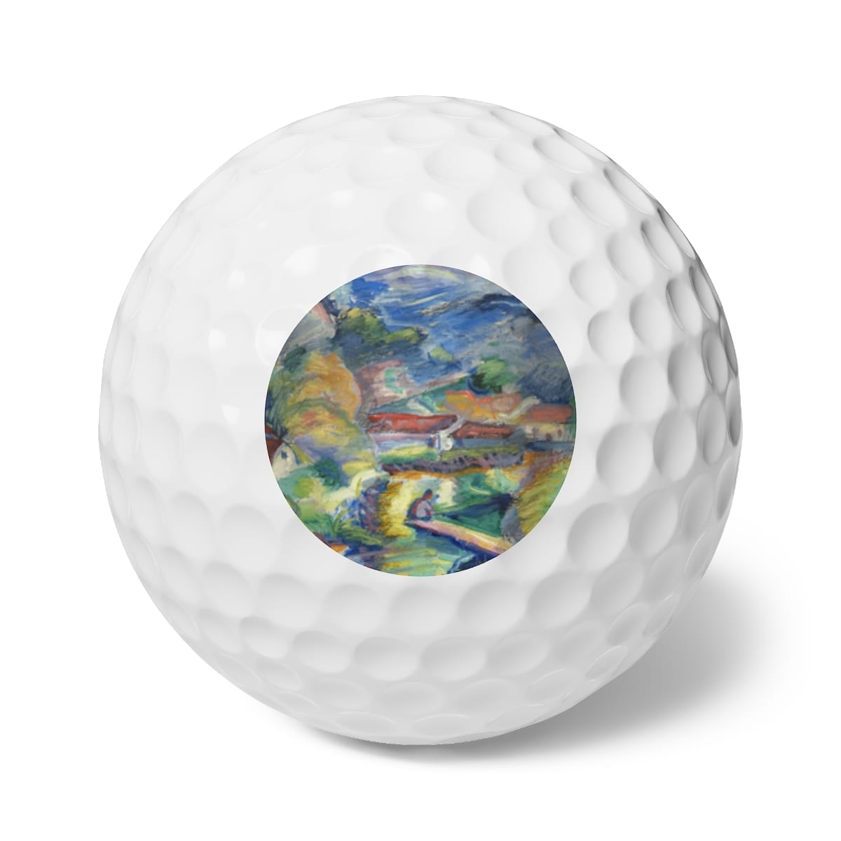 Art Golf Balls 6 Pieces, Artist Preston Dickinson, Artwork 