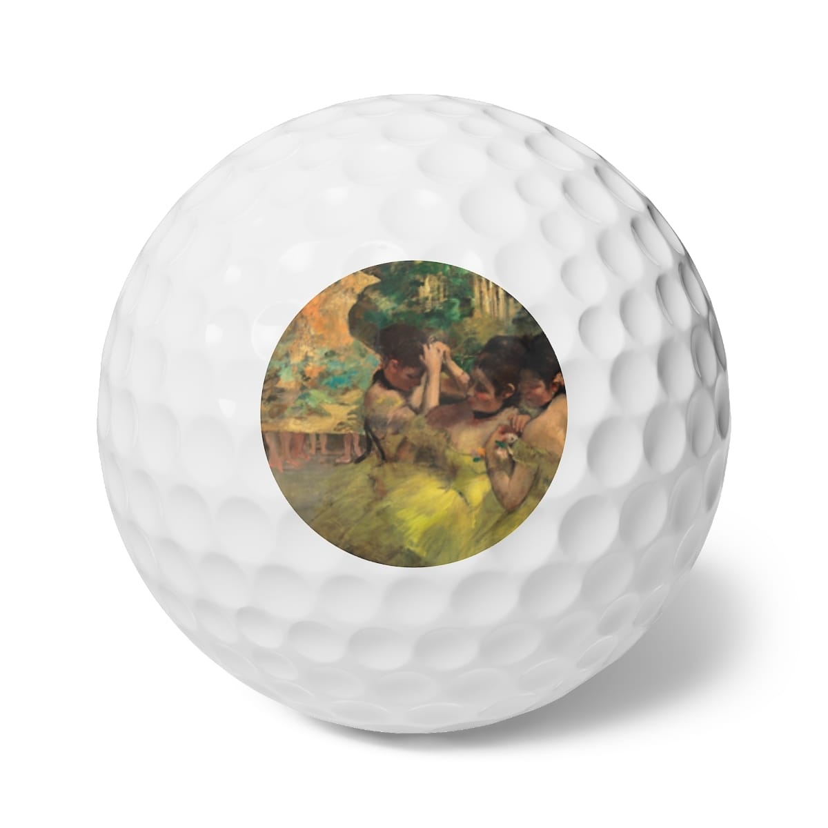 Art Golf Balls 6 Pieces, Artist Edgar Degas, Artwork 
