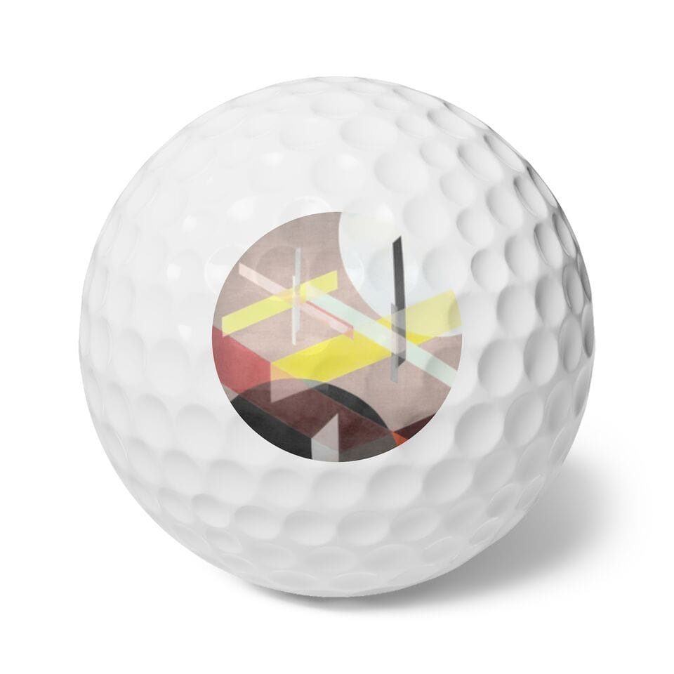 Art Golf Balls 6 Pieces, Artist Laszlo Moholy Nagy, Artwork 