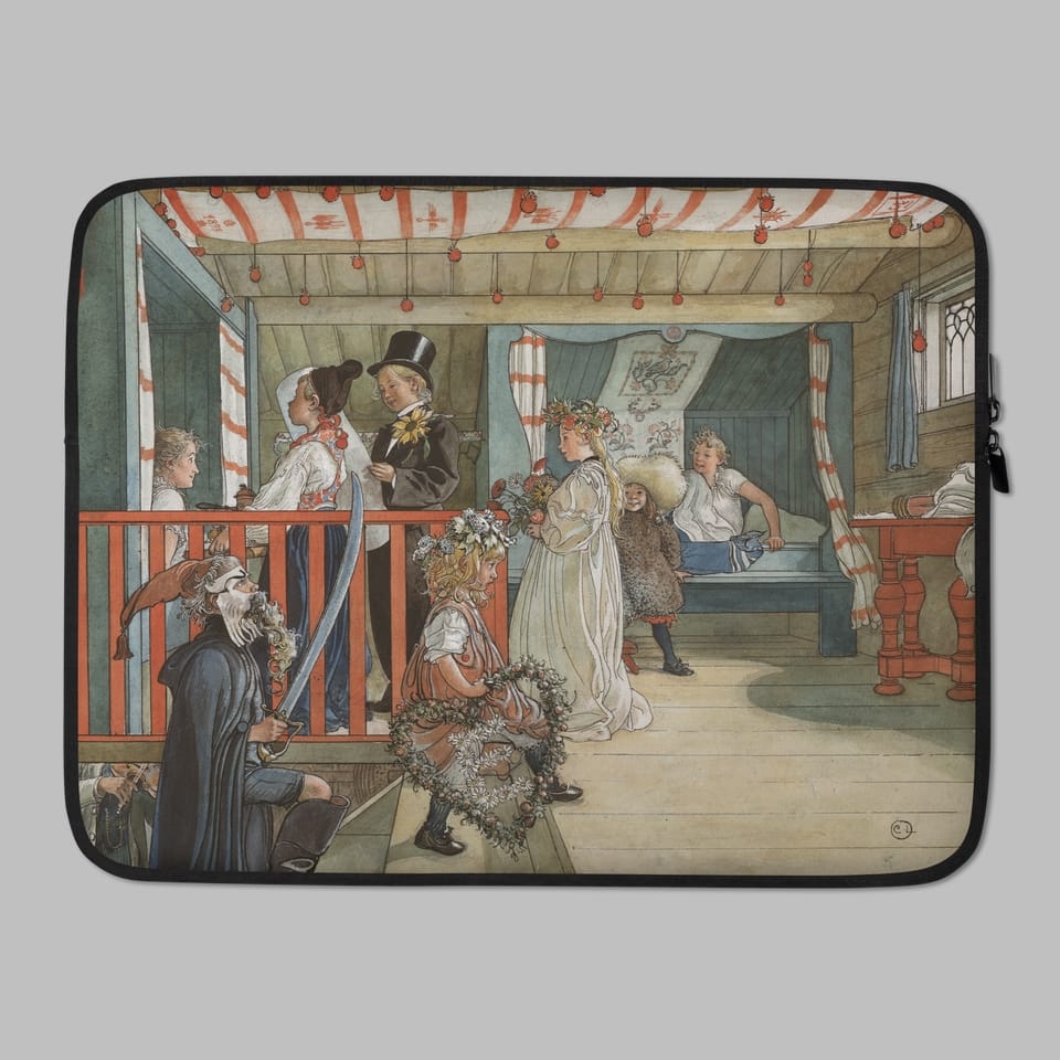 Art Laptop Sleeve, Artist Carl Larsson, Artwork 